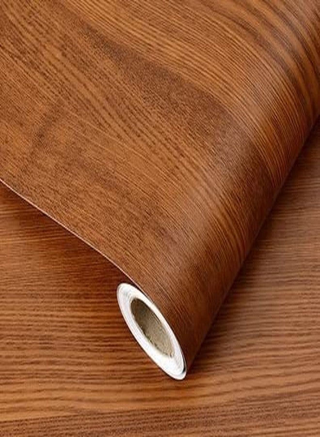 HOMSUN ملصقات HOMSUN المصنوعة من مادة PVC بنقشة الخشب، مقاومة للماء، ذاتية اللصق، قابلة للإزالة، ورق جدران، خزانة، طاولة، أثاث، فيلم ديكور منزلي (24 بوصة × 60 بوصة، بني داكن، 1) - Image 2